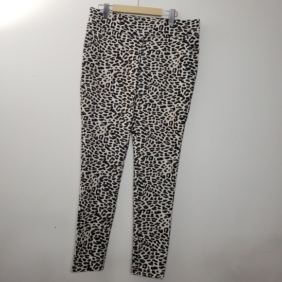 Lily Morgan Animal Print Skinny Pant Size L - Picture 1 of 7
